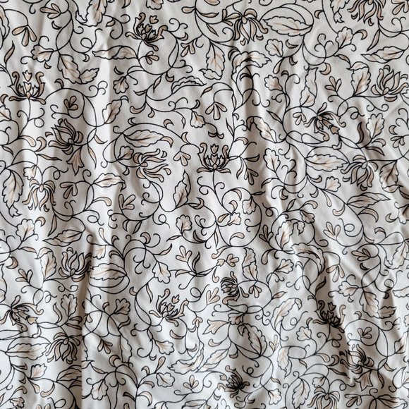 The Limited Floral Top 3/4 Sleeve Beige V-Neck Stretch Size XS EUC Bust 32 - Picture 2 of 3